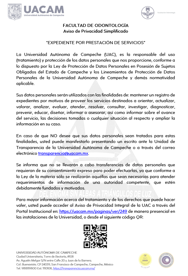 Expediente por Prestación de Servicios F.O.