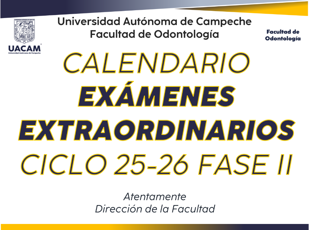 Calendario Exámenes ExtraOrdinarios 25-2