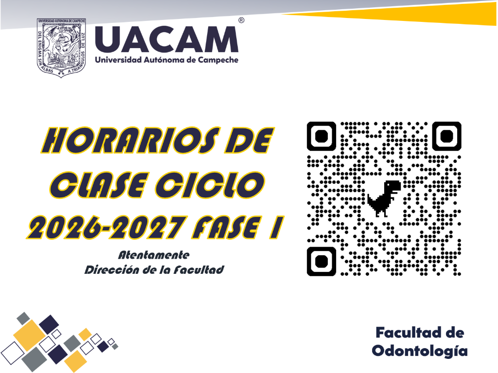 Horarios de Clase Licenciatura como Cirujano Dentista Ciclo 2026-2027 Fase 1
