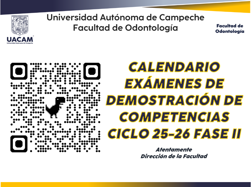 Calendario de Exámenes de Demostración de Competencias Ciclo 2025-2026 Fase II